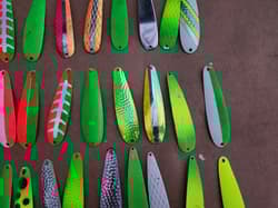 Fishing spoons size 3",4" lot of 63 used salmon trout trolling FREE SHIPPING! - Thumbnail 7