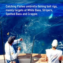 3 Pcs 8.5 in 0.6 Oz Alabama Rigs, 5 Arm Umbrella Rig Swimbait with 4 Willow L... - Thumbnail 5