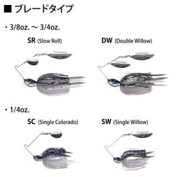 Megabass SV-3 1/2oz White Chart double willow Spinnerbait Yuki Ito New Japan - Thumbnail 4