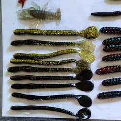 Spinnerbait, worm, glitter, squid soft lure, anchor, hook, set, season is - Thumbnail 6
