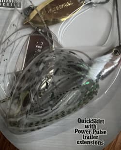 DISCONTINUED TERMINATOR T-1 TITANIUM 3/8 OZ SPINNERBAIT Emerald Shiner! New - Thumbnail 2