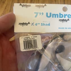7” Umbrella Rig 4 Arm With 4” Shad (5)  Pearl Black New In Package McKala Fishin - Thumbnail 3