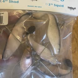 7” Umbrella Rig 4 Arm With 4” Shad (5)  Pearl Black New In Package McKala Fishin - Thumbnail 6