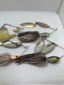 Evergreen SR Mini Flash Delta Force Spinnerbait 4 pcs Used, Repaired Skirts - Thumbnail 5