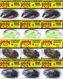 (12) Strike King 3/4 Oz Thunder Cricket Bladed Vibrating Jigs Assortment #1 New - Thumbnail 1