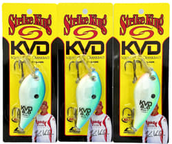 Lot of (3) · Strike King KVD 8.0 Square Bill Crankbaits · Citrus Shad - Thumbnail 1