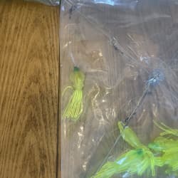 9” Umbrella Rig 4 Arm 11” With 5.5” Squid (9)  8/0 Mustad New Chartreuse Green - Thumbnail 8
