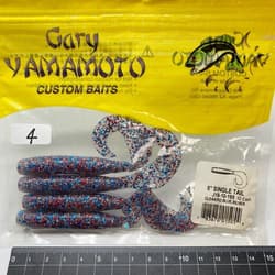 818319 Gary Yamamoto 6 Inch Jumbo Gloves 4 195 Clear Red Blue Silver Flk Conditi - Thumbnail 1