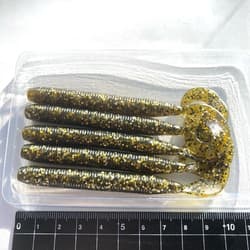 818266 Gary Yamamoto Stretch 40 Slender Gloves 5 Pieces 177 Smoked Silver Black - Thumbnail 1