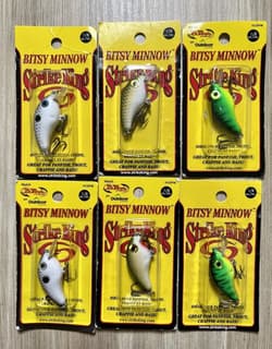 Strike King (Lot Of 6) Bitsy Minnow Squarebill Crankbaits, Bass Fishing! NWT! - Thumbnail 1