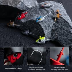 Swimbait Jig Heads, Colored Lead Jig Head Hooks for Freshwater Saltwater, Pai... - Thumbnail 2