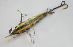 Heddon 1500 DUMMY DOUBLE 1910's Rare Minnow Wood Old Lure Free shipping - Thumbnail 3