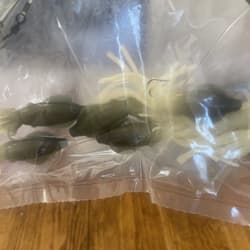 9” Umbrella Rig 4 Arm 11” With 5.5” Squid (9)  8/0 Mustad New Pkg Gray Glow New - Thumbnail 10