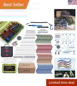 All-in-One Wacky Worm Fishing Kit: Soft Plastics, Tools & Storage - 279 Pieces - Thumbnail 1