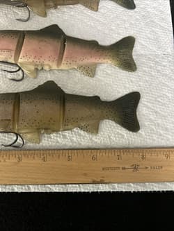 Original Rare Castaic Baits Platinum Series 8” Soft Jointed Trout Swimbait SS - Thumbnail 2