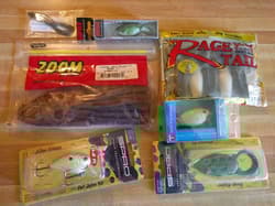 Lure Lot Spro, Zoom, Strike King Rage Tail Fishing Lures, toads, Waker H20 Expre - Thumbnail 1