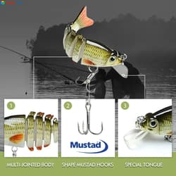 Swimbait Lure Set – Realistic Fishing Lures for Bass, Trout, Crappie, Saltwater - Thumbnail 3