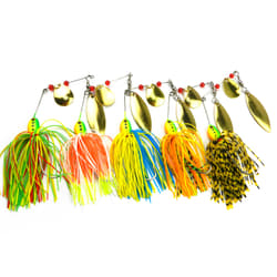 5pcs 16.3g Spinnerbaits Blade Bait Rubber Skirt Buzzbait Fishing Lures Spoon - Thumbnail 1