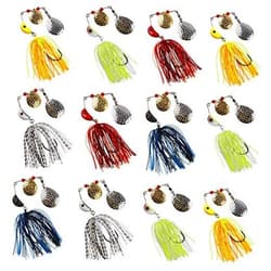 Spinner Baits Fishing Lures Kit,Bass Fishing Lures Spinnerbaits Buzzbait 12pcs - Thumbnail 1