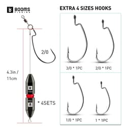 TR1 Tokyo Rig 4Pack 1/4oz Pre Rigged Punch Shot Rig Bass Fishing Accessories ... - Thumbnail 6