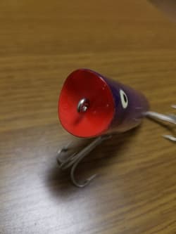 Heddon Chugger Spook Research Purple Clear Vintage Used–Rare Color - Thumbnail 9