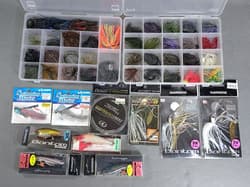 Rubber Jig Lure, Spinnerbait Lure, Line, and a large number of lures with a - Thumbnail 1