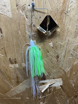 A.C.T. Lures, 3 pk-1/4oz Light Wire Buzzbait Hand Tied skirt Gold Blades Custom - Thumbnail 1