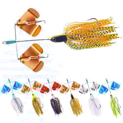 6PCS Spinner Bait Fishing Lures Jig Head Spoon Metal 3/4oz Buzzbait Blade Tackle - Thumbnail 2