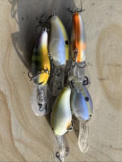 Strike King Deep Dive Crank Baits 2-1/2 “ various colors an depths Lot of 5  - Thumbnail 6