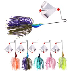 5pcs Buzzbait Lures Spinner Baits Swim Jigs Fishing Lure for Trout Salmon - Thumbnail 5
