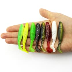 25 PCS Soft Fishing Lure Paddle Tail Swimbait for Bass Trout Walleye Crappie - Thumbnail 4