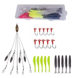 Owemtao Alabama Rig Kit 5 Arms Bass Fishing Kit with Pre-Rigged Swimbaits and... - Thumbnail 2