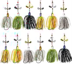 Bass Fishing Lures Kit Buzzbait Lure Large, Style A-12pcs - Thumbnail 1