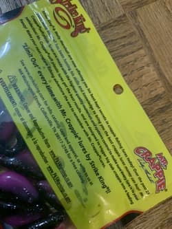 Mr. Crappie Strike King 2” Shadpole Pink Tuxedo - Thumbnail 5