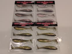Signal Devil Swimmer Shad 5" 4-Pack Swimbait Worm Lure Alabama Rig, Used - Thumbnail 1