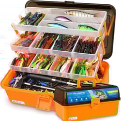 Large 4-Layer Tackle Box with Tackle Included, 547Pcs Fishing Lures Kit - Pliers - Thumbnail 1