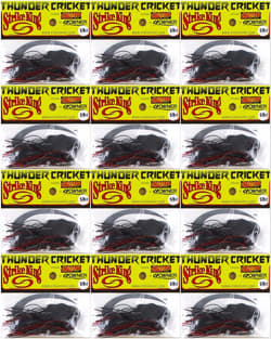 (12) Strike King 5/8 Oz Thunder Cricket Bladed Vibrating Jigs Black Widow New - Thumbnail 1