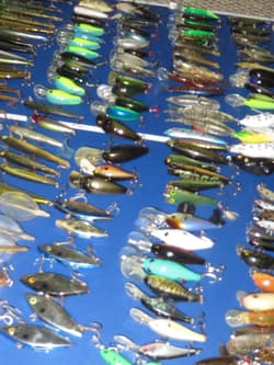 Huge Lot over 250 Lures Cordell Manns Rapala Rebel Strike King Lewis Creek Berkl - Thumbnail 10