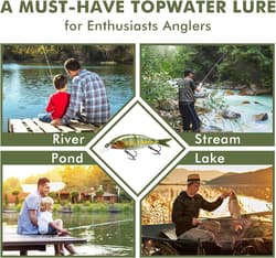 Lifelike Fishing Lures for Bass Trout Crappie, Swimbait for Freshwater Saltwater - Thumbnail 6