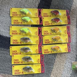 Lot of 12 New Assorted Strike King Chick Magnet  JR Crankbait Fishing Lure - Thumbnail 1