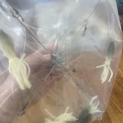 9” Umbrella Rig 4 Arm 11” With 5.5” Squid (9)  8/0 Mustad New Pkg Gray Glow New - Thumbnail 15