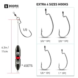 TR1 Tokyo Rig 4Pack 1/2oz Pre Rigged Punch Shot Rig Bass Fishing Accessories ... - Thumbnail 6