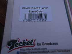 Teckel Maxqueaker Squeaky Buzzbait 1/2oz. 008 Black Gold Squeaky Dolphin - Thumbnail 6