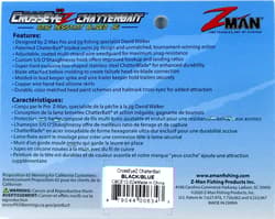 (6) Z-Man 1/2 Oz Crosseyez Chatterbait Fishing Lure Black / Blue CBCE12-02 New - Thumbnail 4