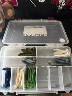 Large Fishing Tackle Lot Lures Soft Plastics Jigs Tackle Boxes - Thumbnail 5