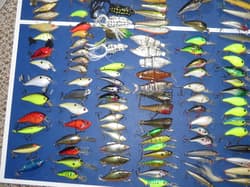 Huge Lot over 250 Lures Cordell Manns Rapala Rebel Strike King Lewis Creek Berkl - Thumbnail 2