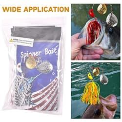 Spinner Baits Fishing Lures Kit,Bass Fishing Lures Spinnerbaits Buzzbait 12pcs - Thumbnail 7