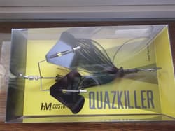 HM Custom Lures Teckel Quazkiller Twin Buzzbait 1/2oz. 01 All Black Updraft - Thumbnail 9
