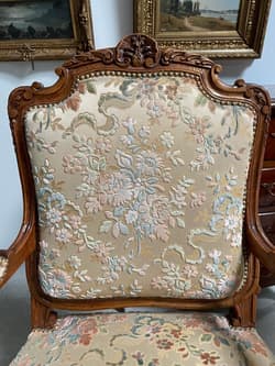 Pair of Louis XV style walnut armchairs, circa 1900 - Thumbnail 5