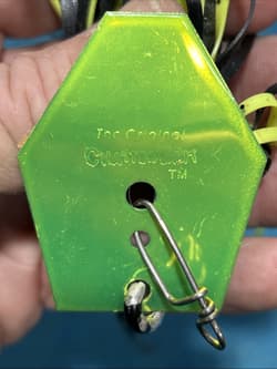 Large Original Chatterbait Black Green And Yellow Fishing Lure - Thumbnail 4